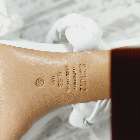 New SCHUTZ Zarda Ankle Tie Sandal In White i484 - Picture 11 of 13